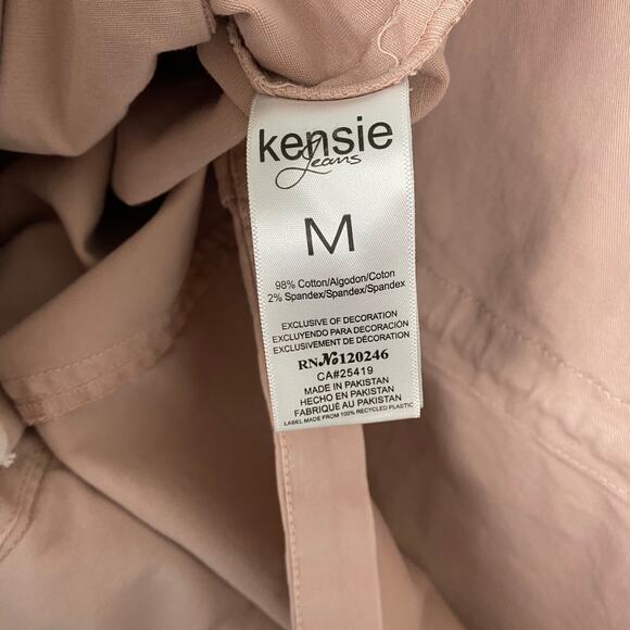 Kensie Jeans Canvas Jacket Button‎ Down Pink Utility Chore Coat Size Medium - Picture 12 of 12